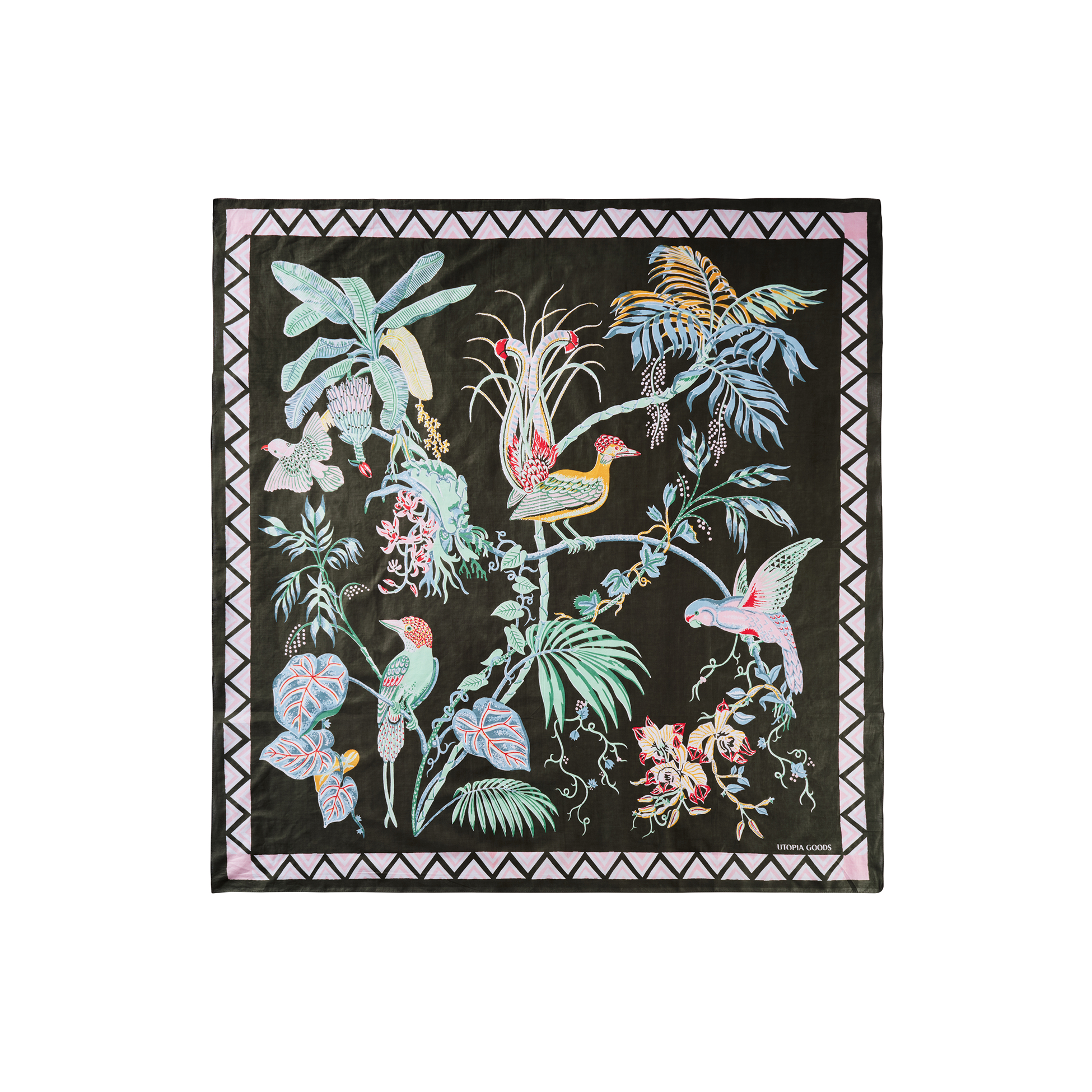 Large Paradise Cocoa Cotton Scarf