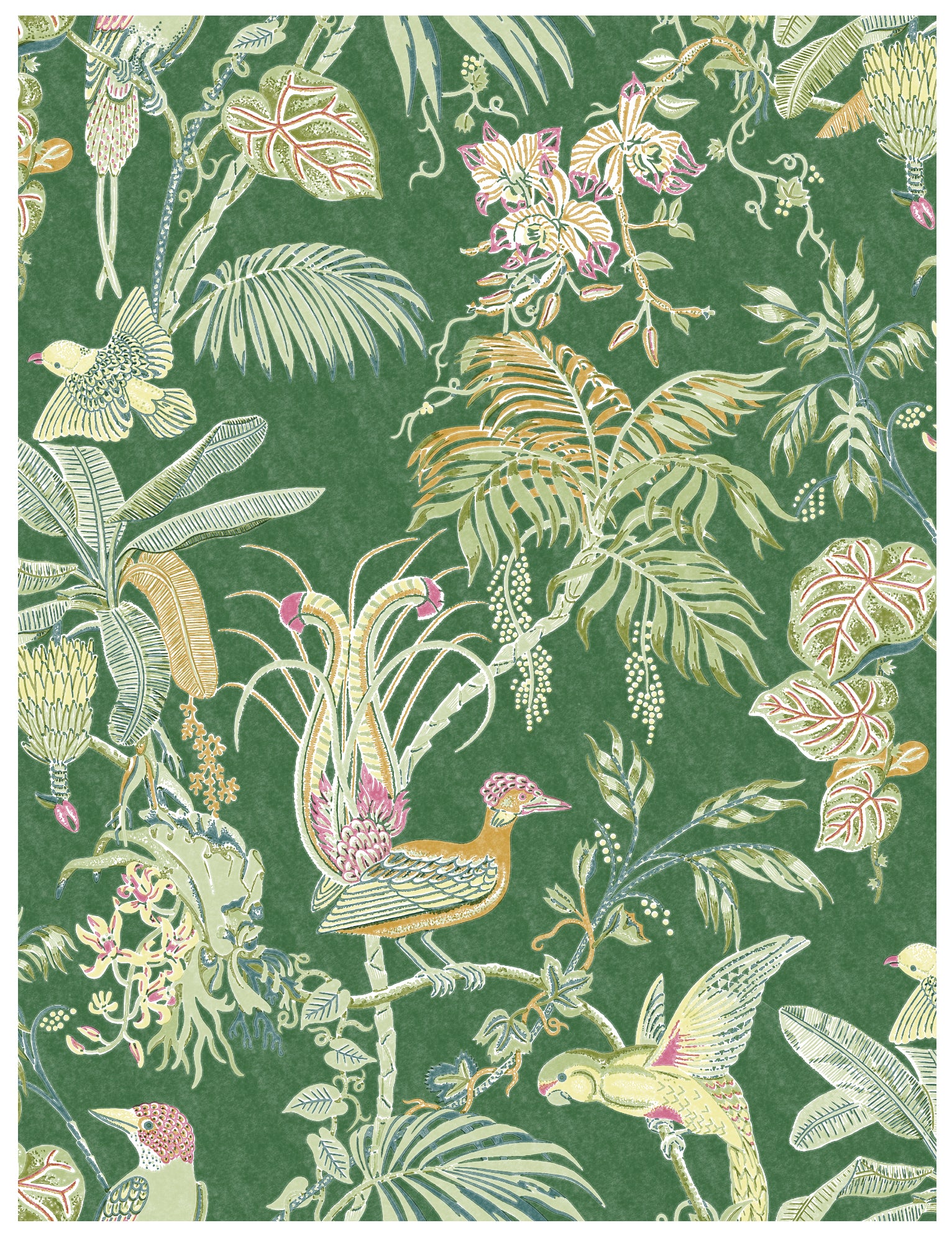 Paradise Green Wallpaper Swatch/Memo
