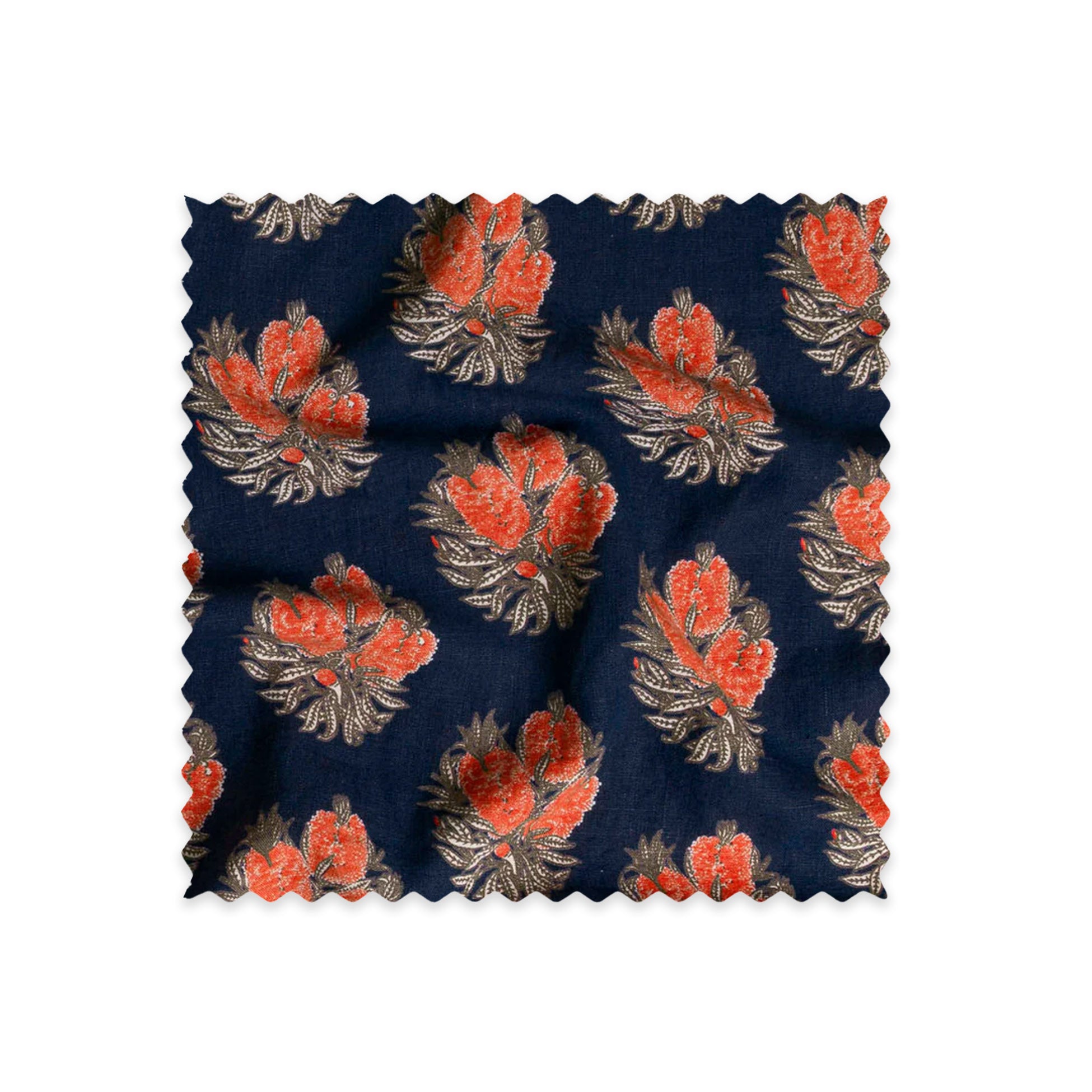 Cameo Navy Linen Swatch