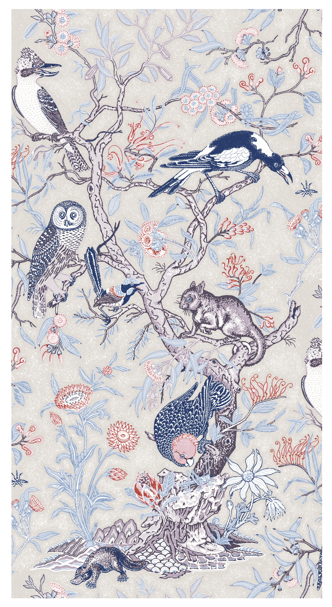 Tree of Life Ivory Wallpaper Swatch/Memo