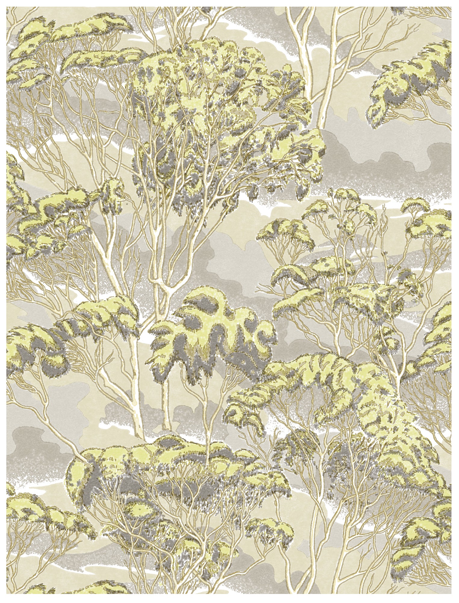 Trees Natural Wallpaper Swatch/Memo