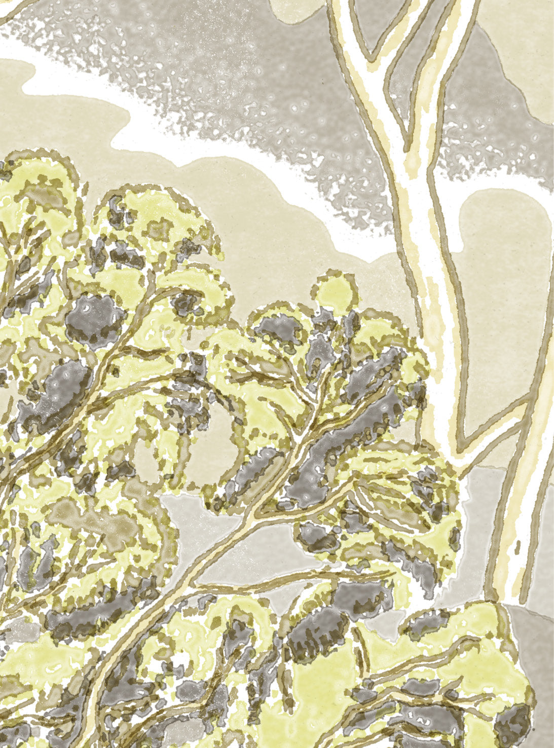 Trees Natural Wallpaper Swatch/Memo