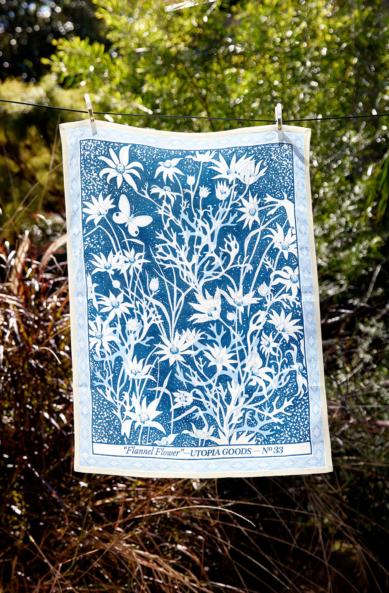 Flannel Flower Tea Towel No. 33