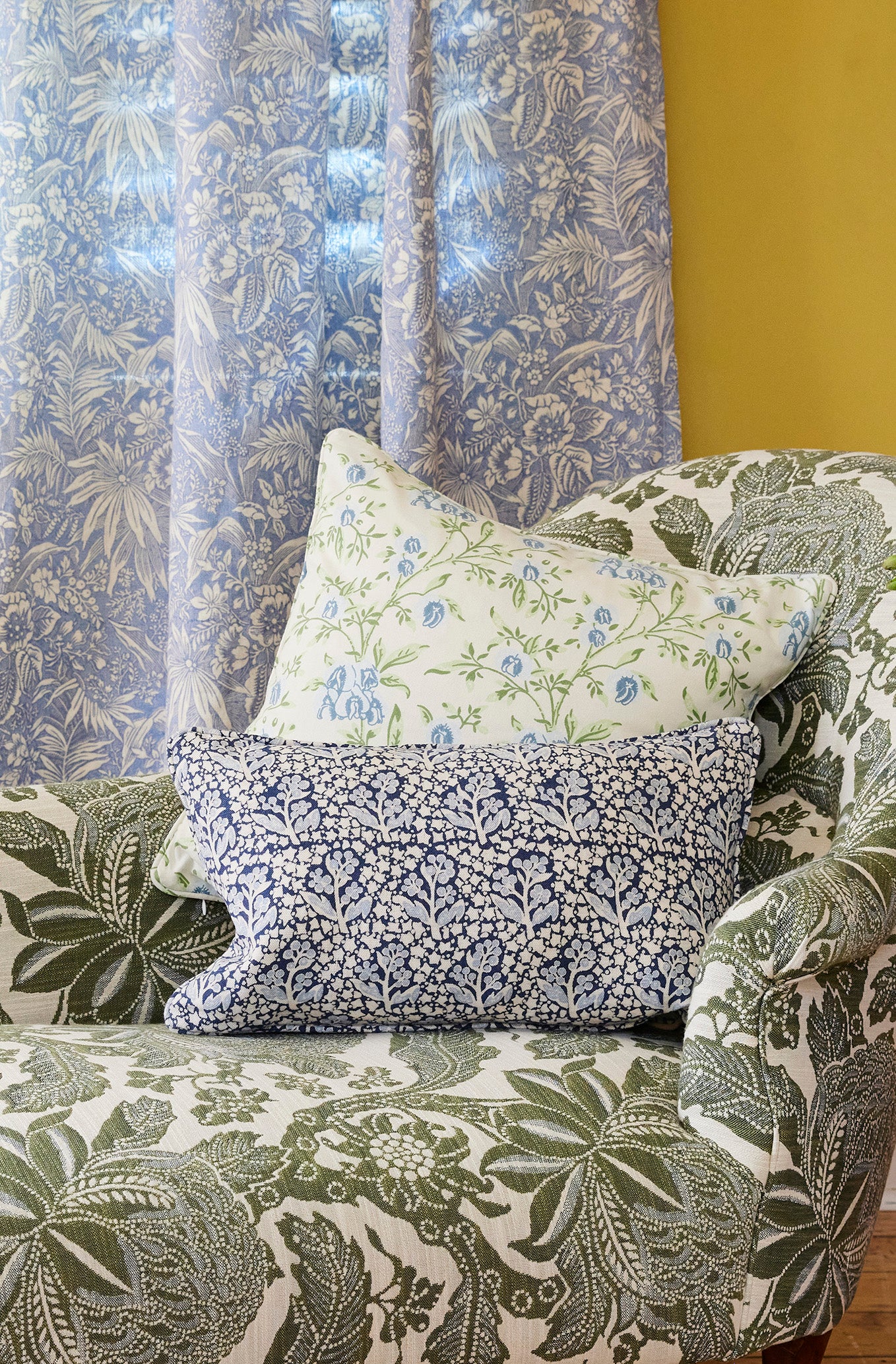 Acacia Blue Bolster Cushion Cover