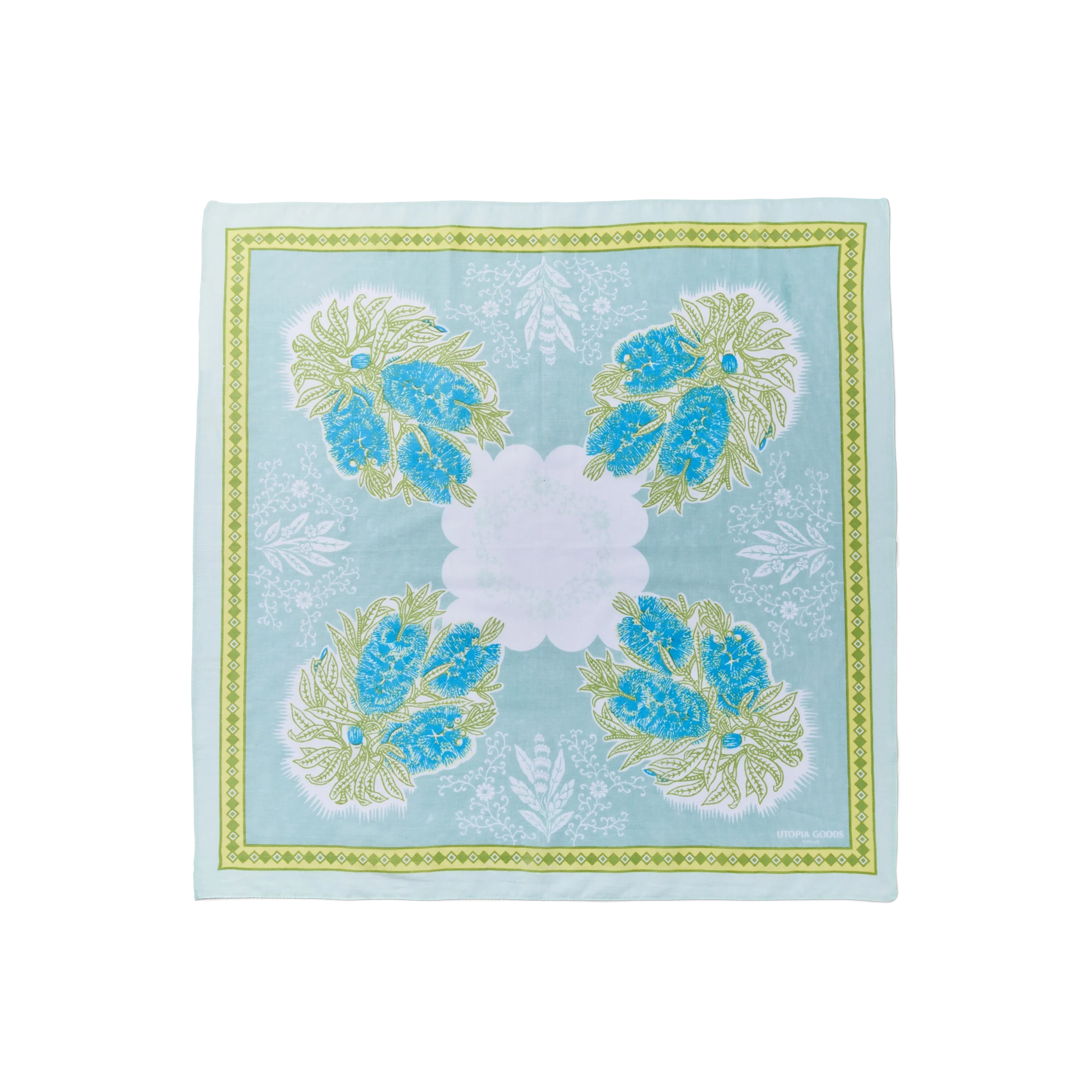 Bottlebrush Pale Blue Cotton Bandana