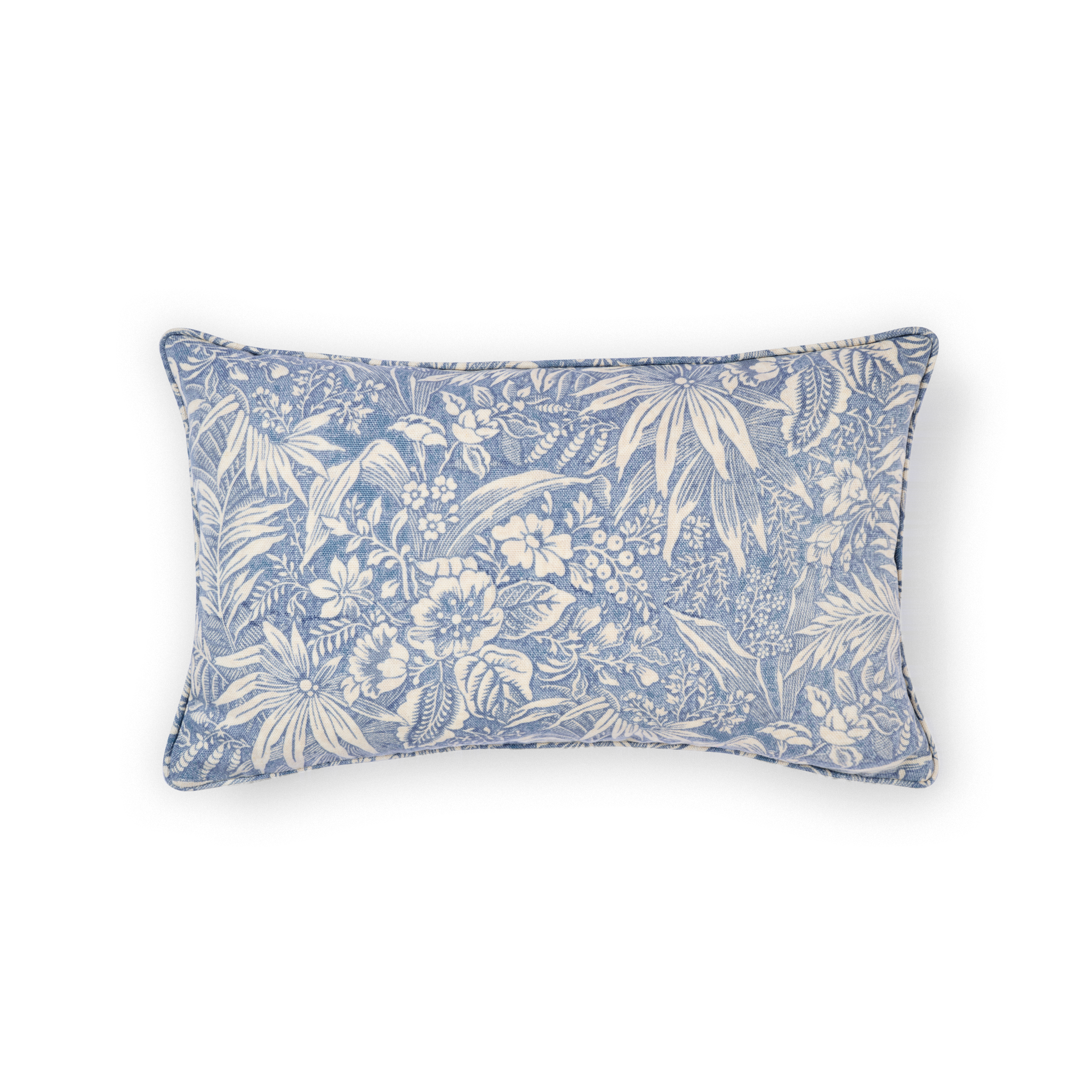 Palm Grove Blue Bolster Cushion Cover
