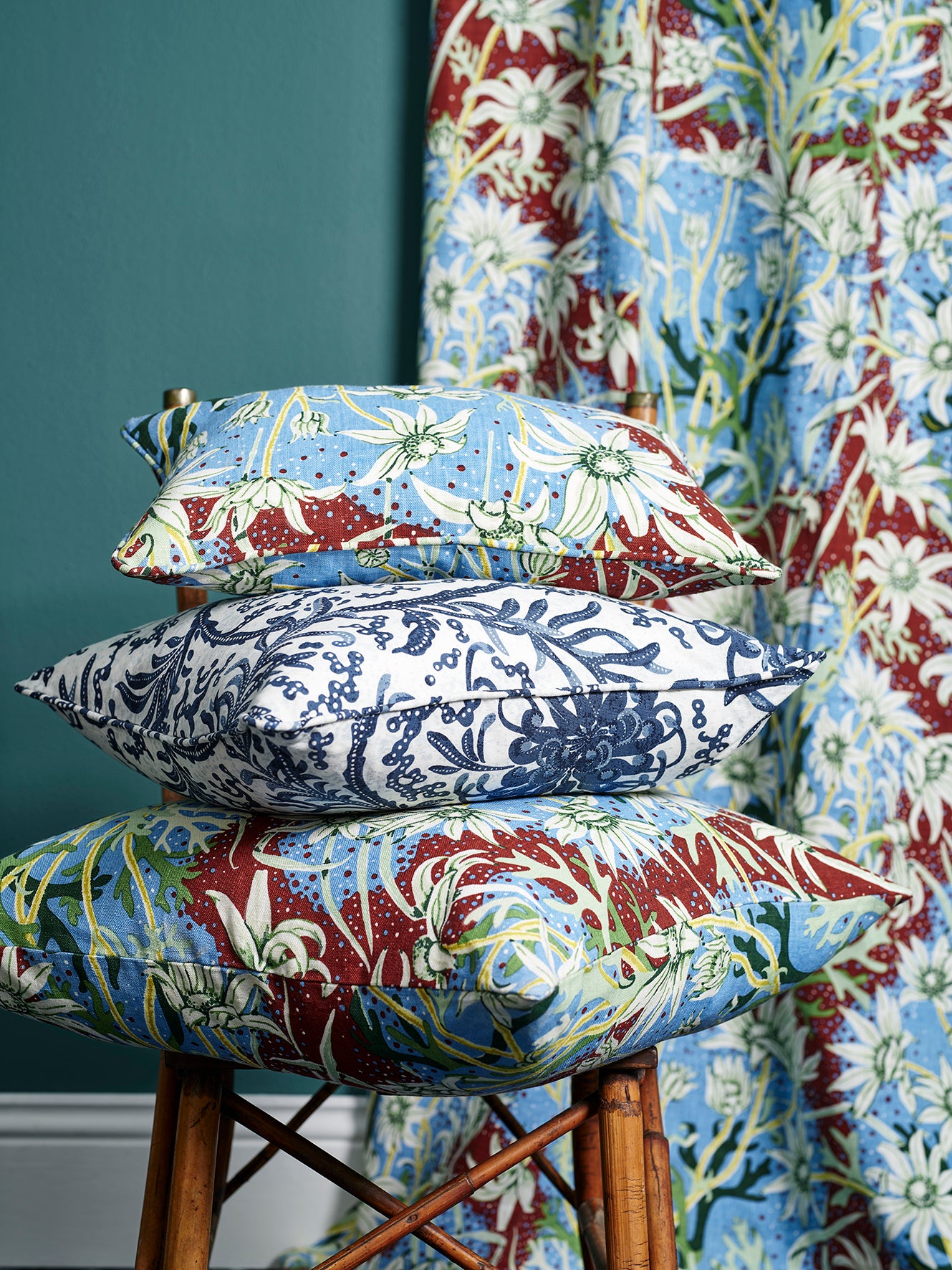 Flannel Flower Sky Large Cushion Cover