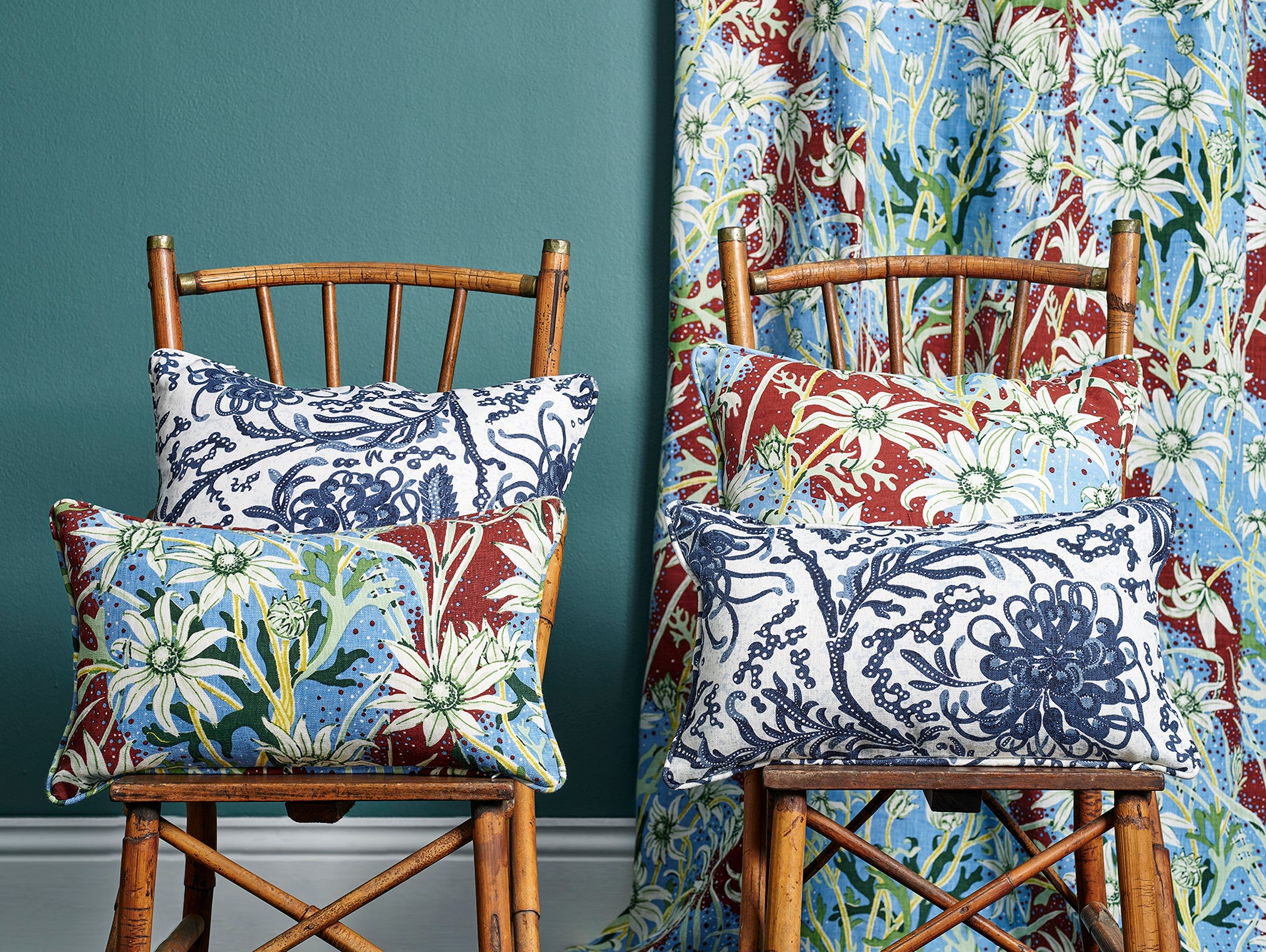 Flannel Flower Sky Medium Cushion Cover