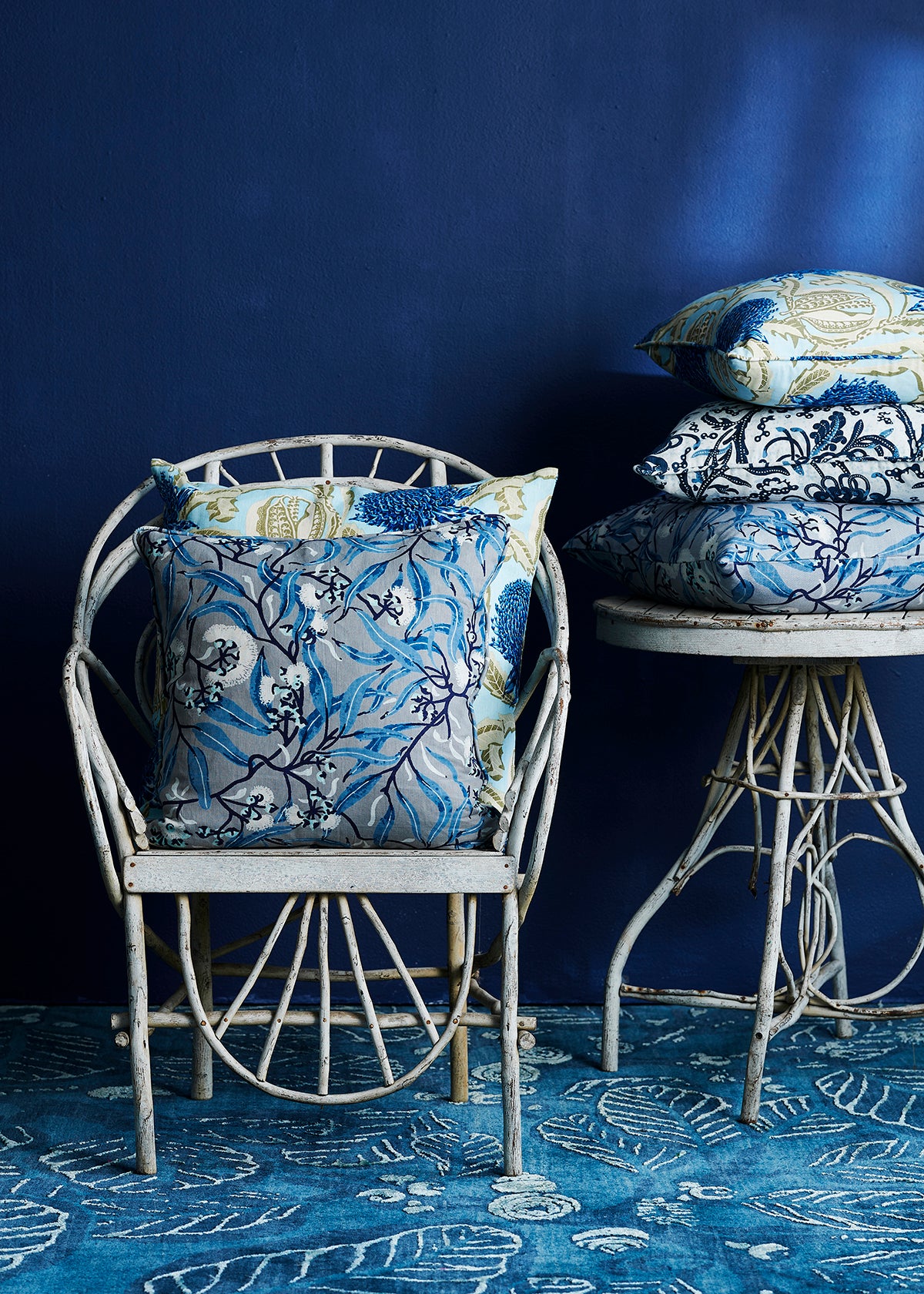 River Gum Blue Medium Cushion Cover