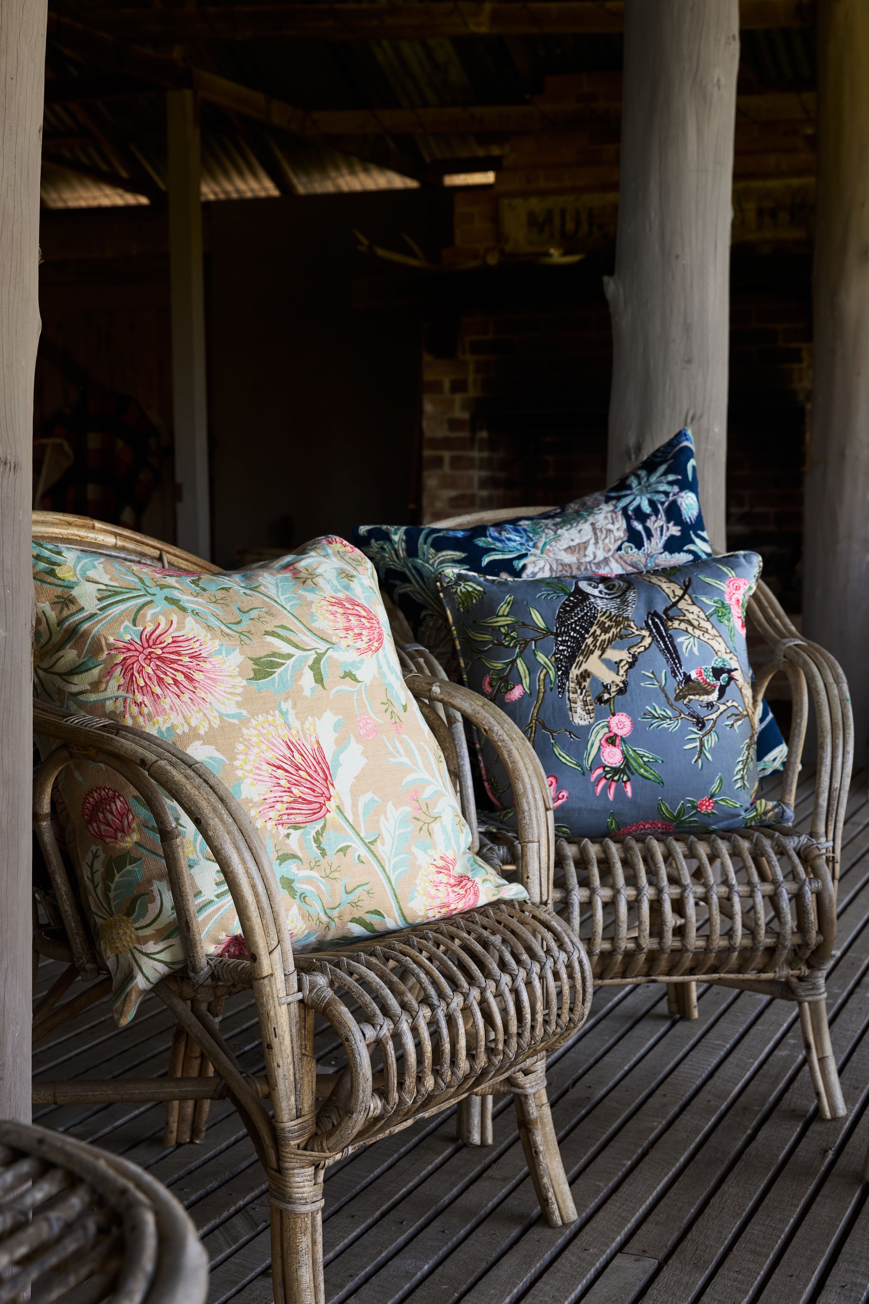 Matchstick Banksia Earth Large Cushion Cover