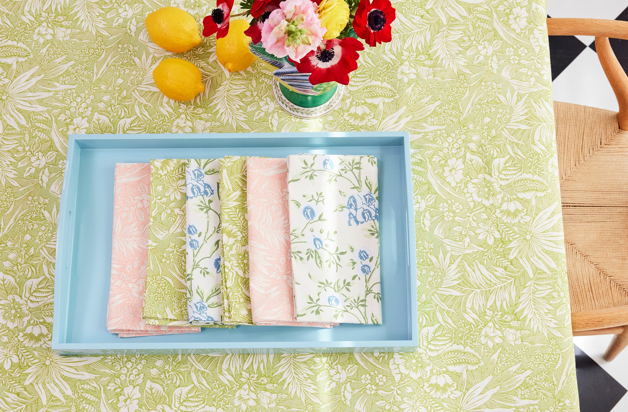 Palm Grove Pink Napkin Set (2)