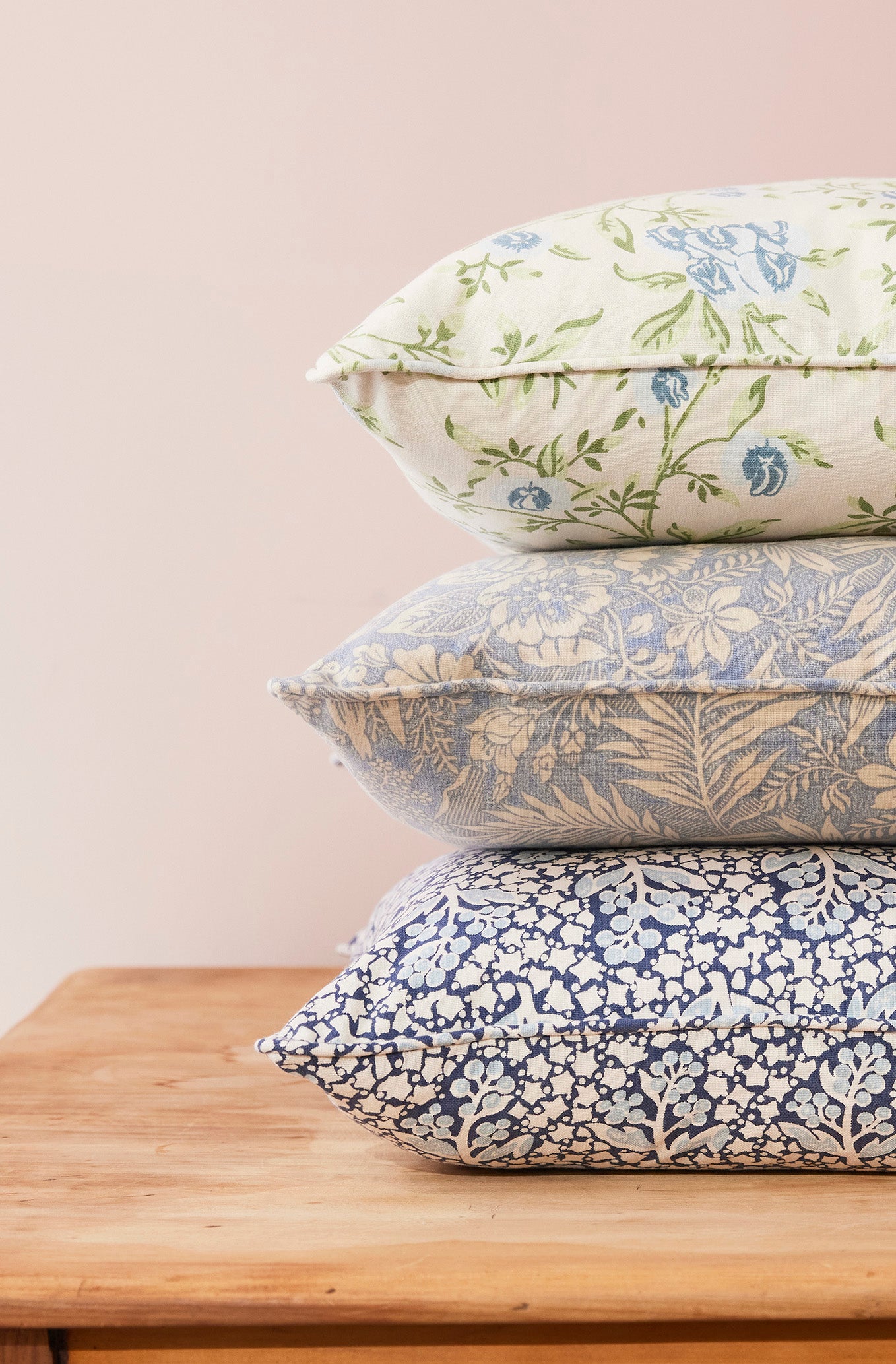 Pea Flower Blue Medium Cushion Cover