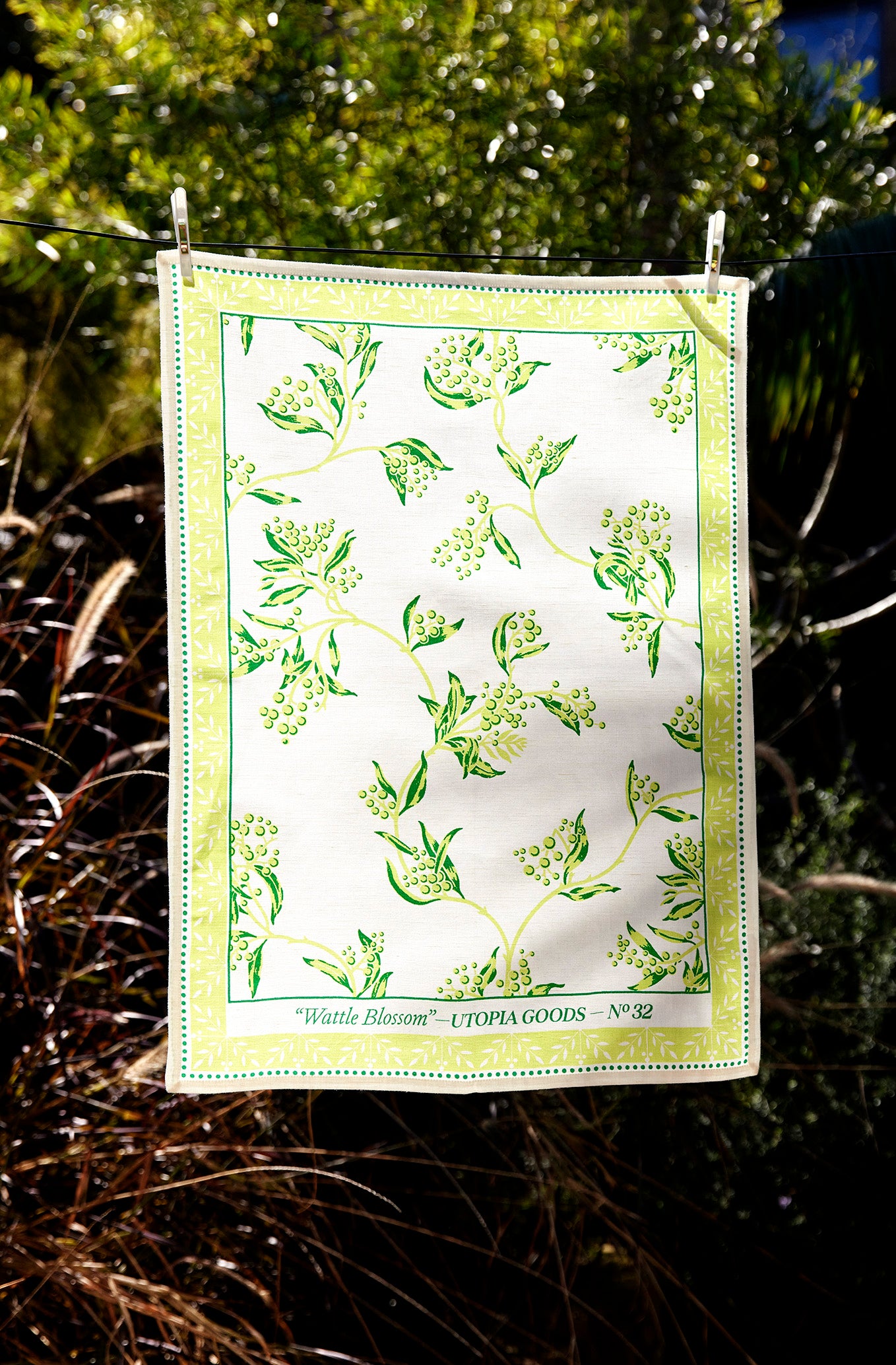 Wattle Green Tea Towel No. 32