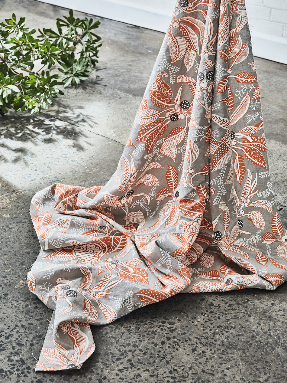 Fig Grey Furnishing Fabric