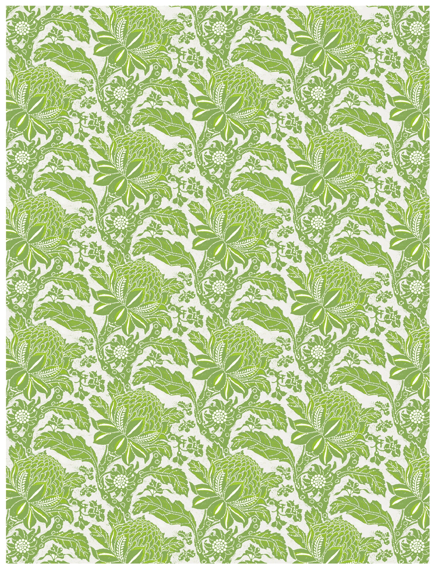 Waratah Green Wallpaper Swatch/Memo