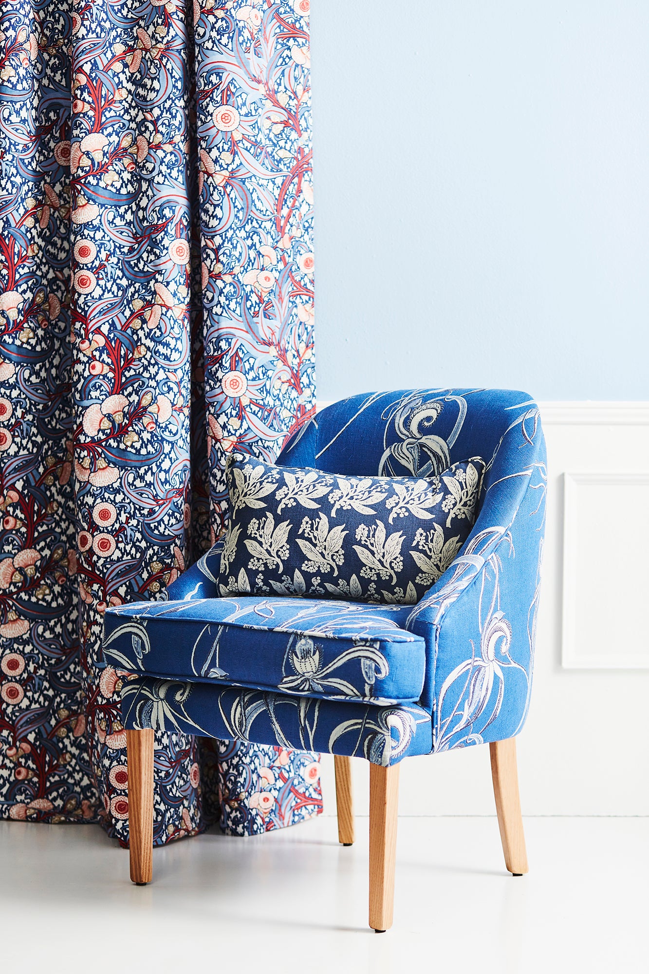 Gum Blue Furnishing Fabric