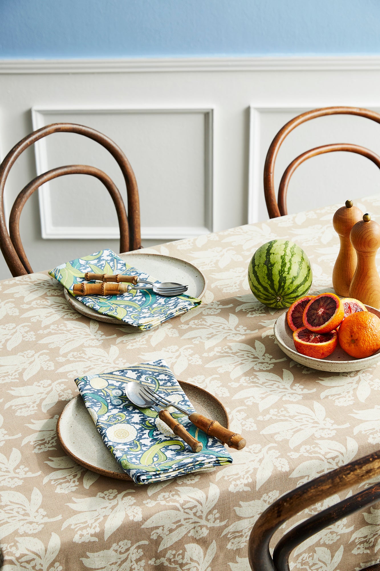 Golden Wattle Oatmeal Tablecloth