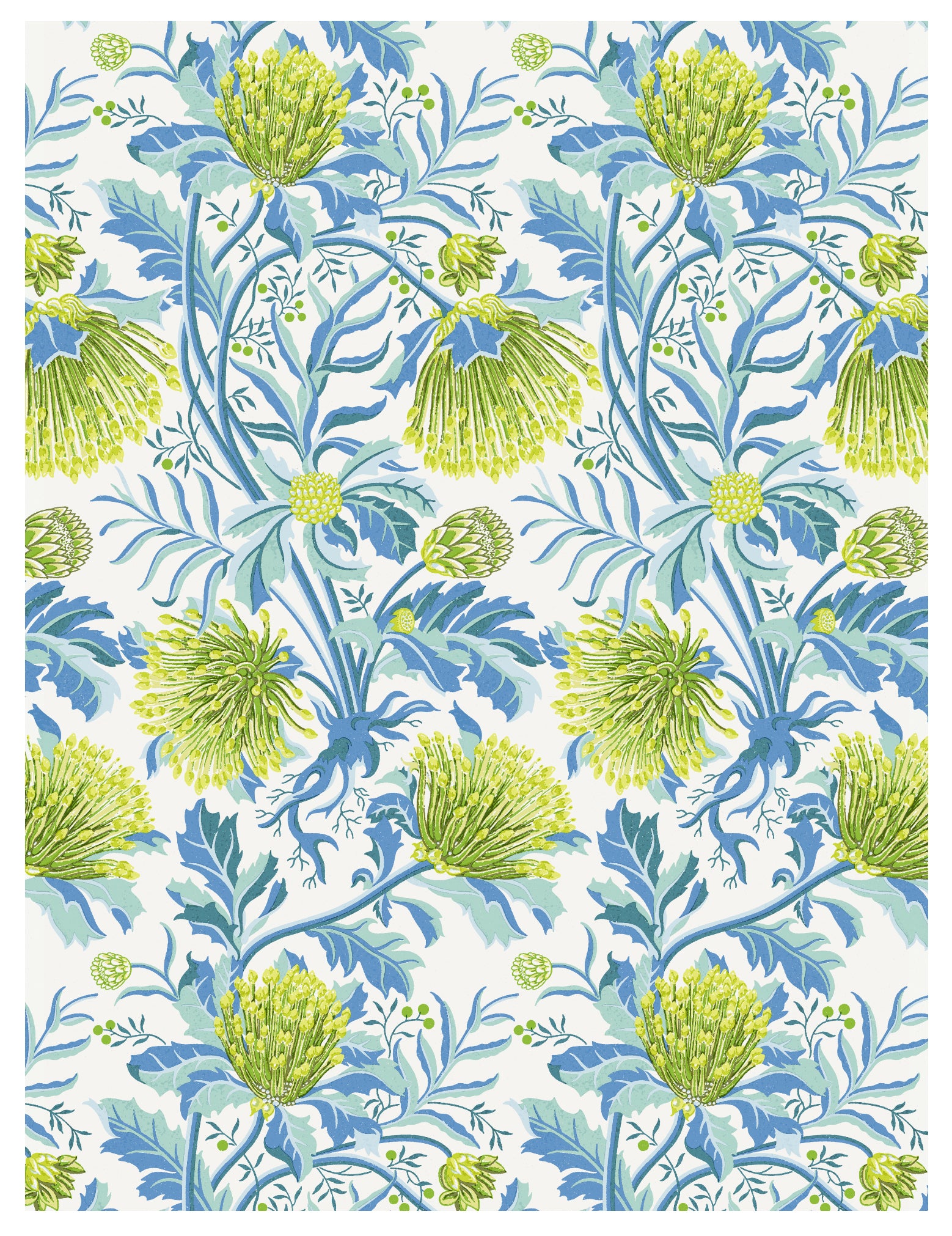 Matchstick Banksia Green Wallpaper Swatch/Memo