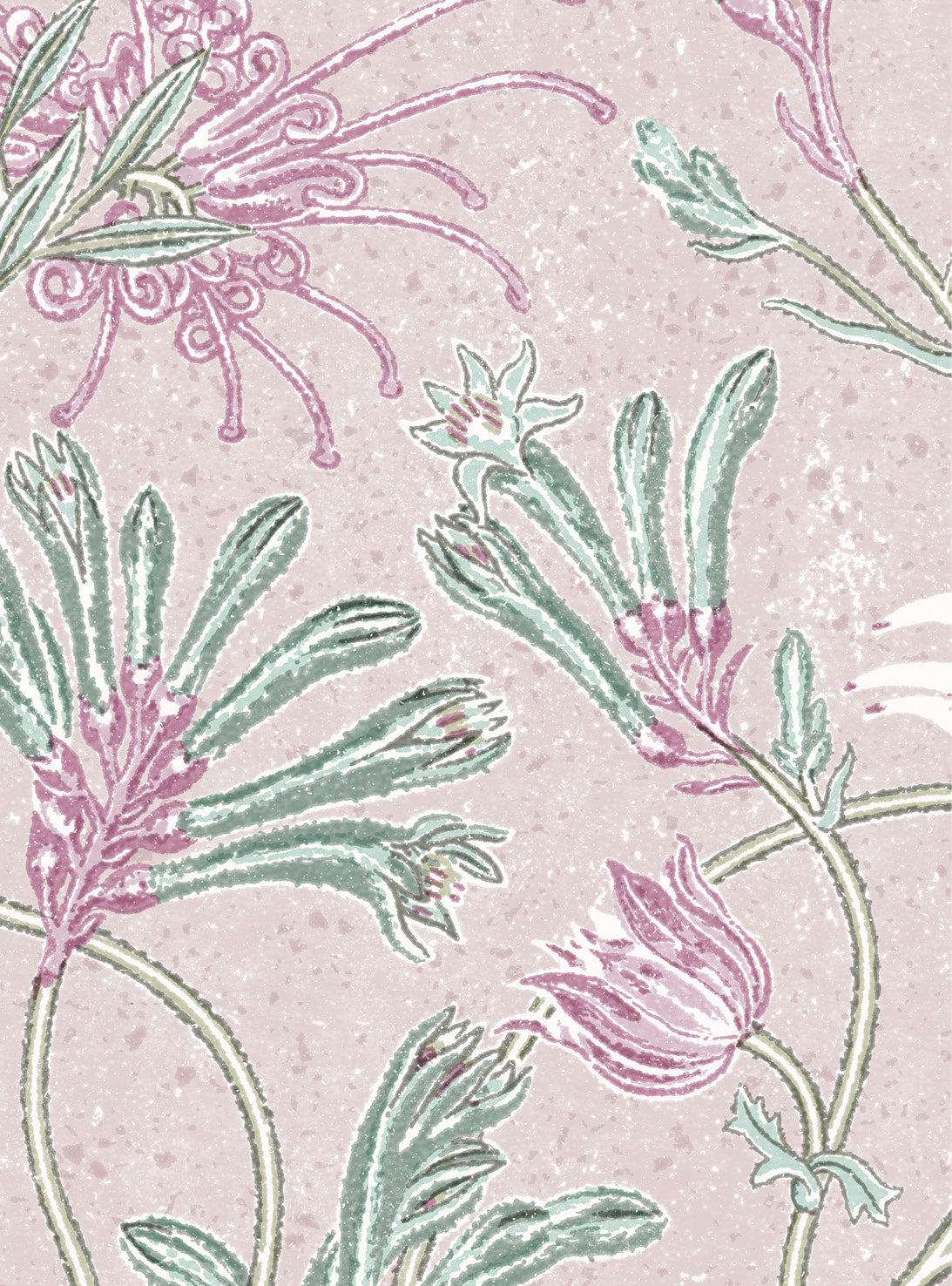 Meadow Pink Wallpaper Swatch/Memo