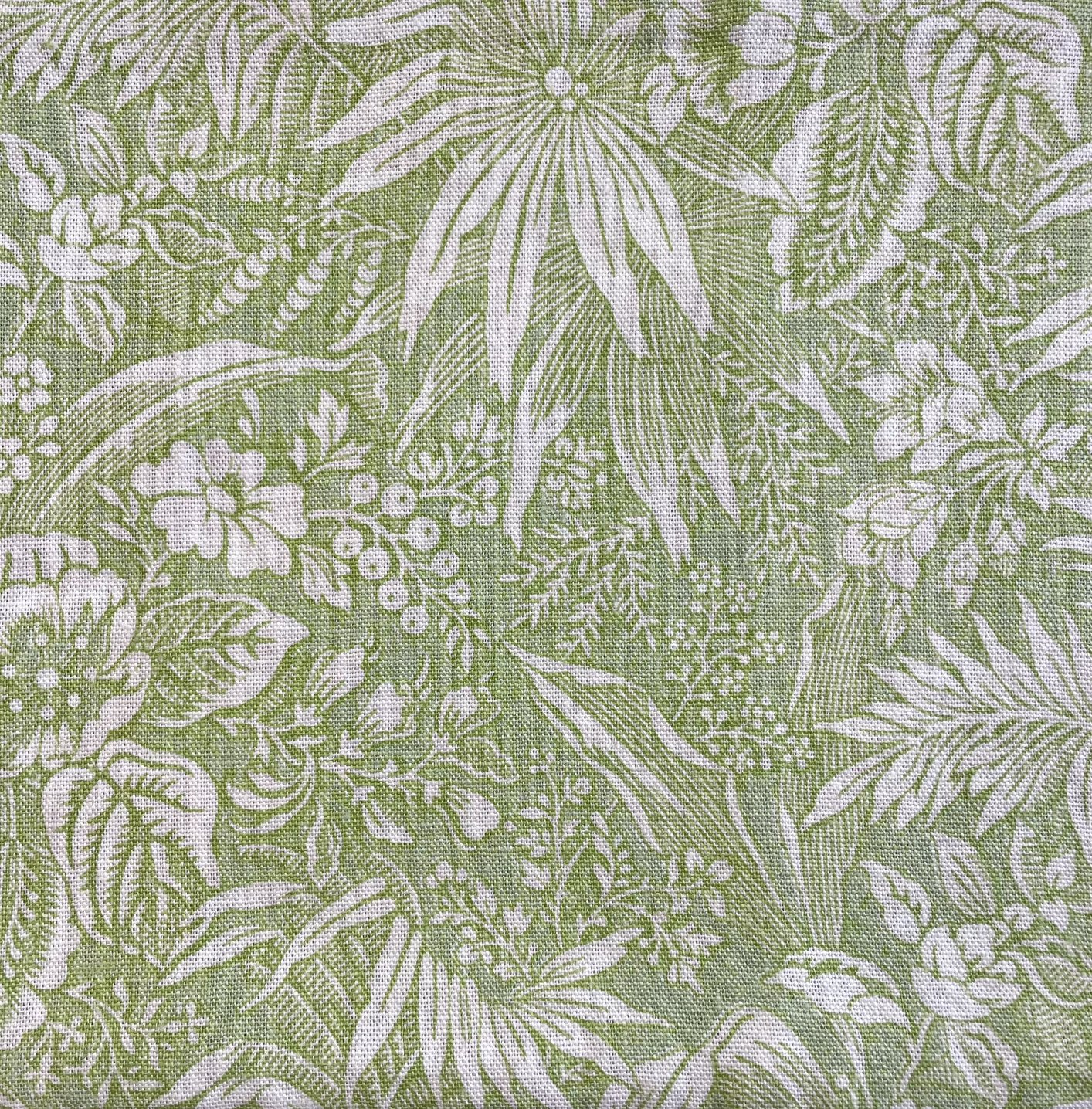 Palm Grove Green Tablecloth