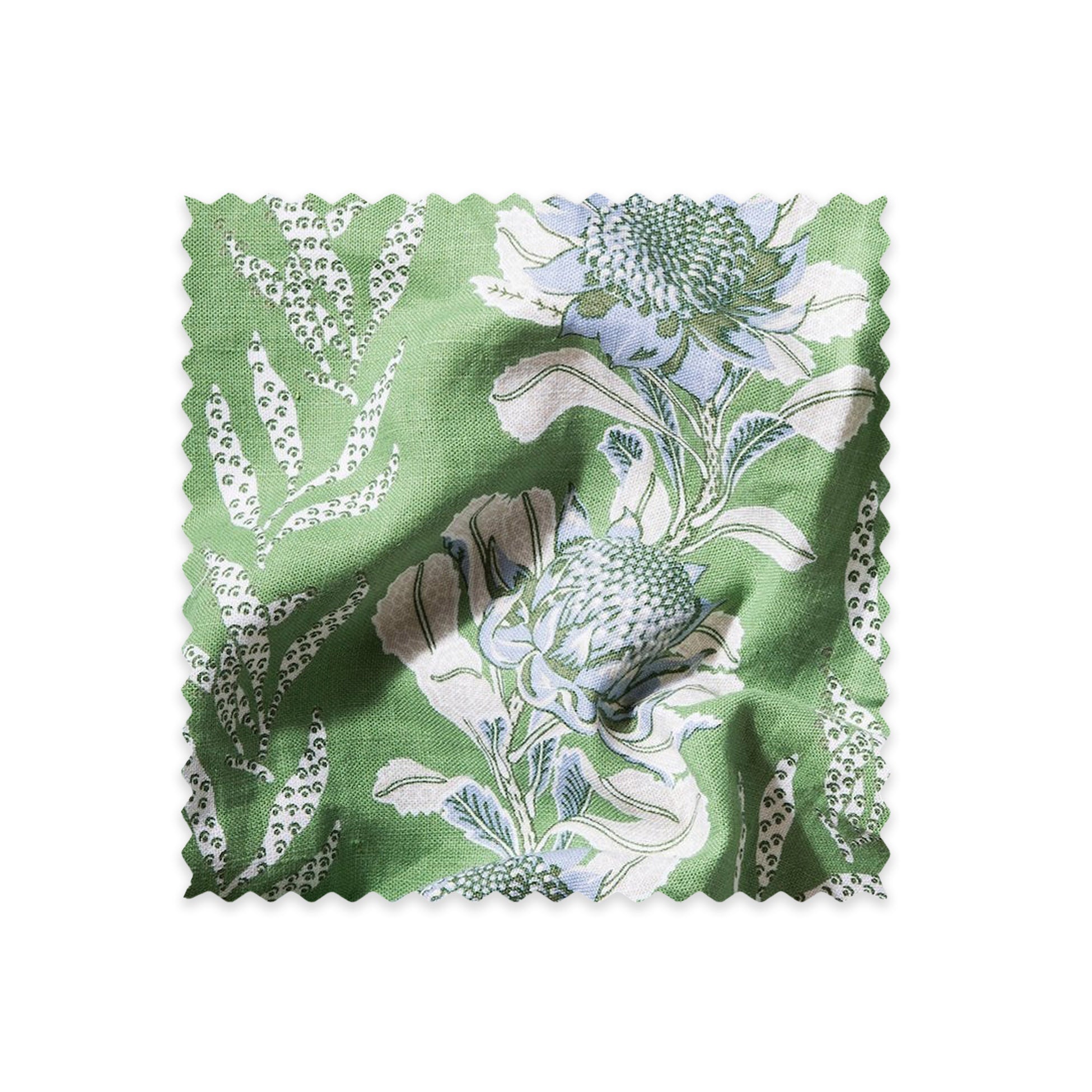 Imperial Waratah Forest Linen Swatch