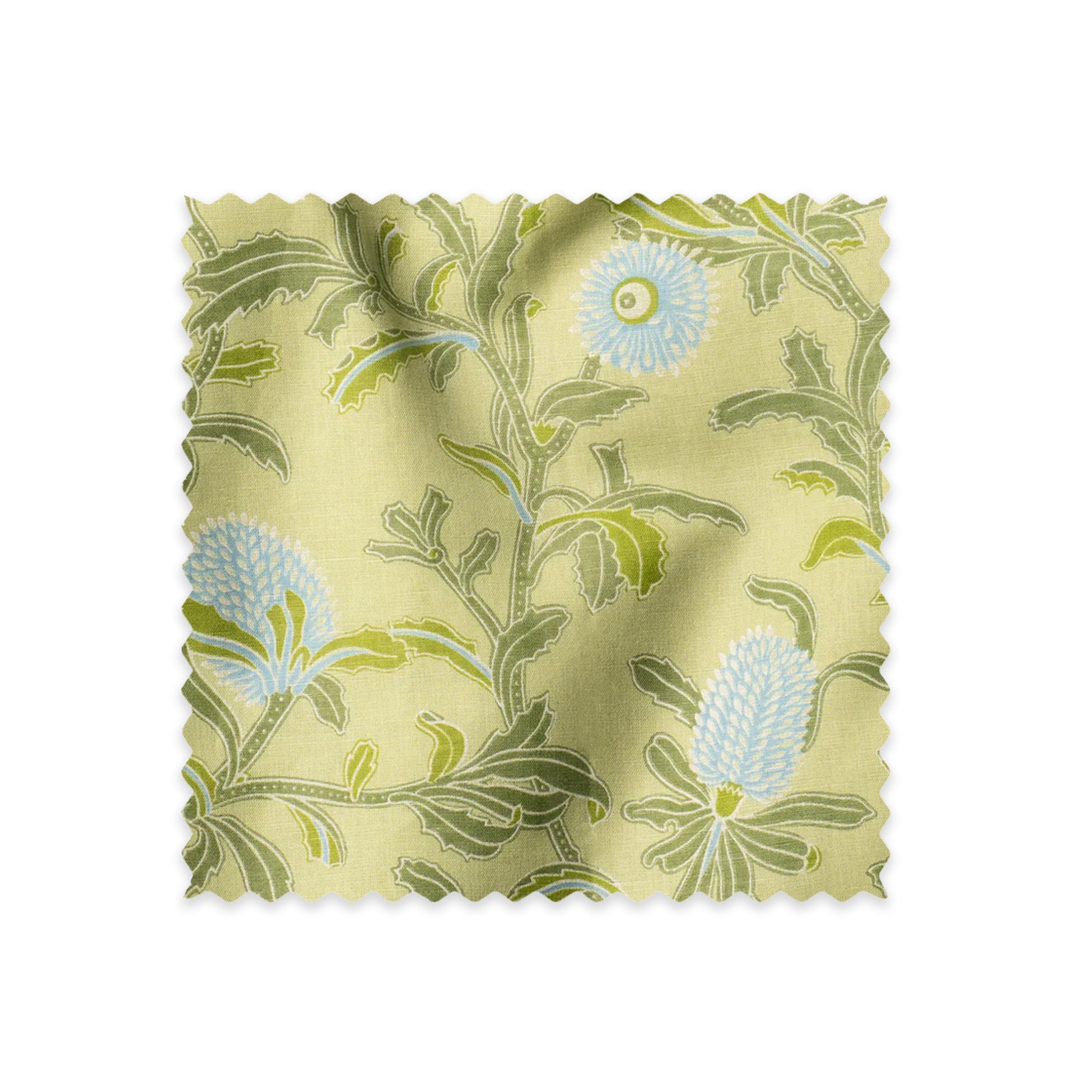 Silver Banksia Green Cotton/Linen Swatch