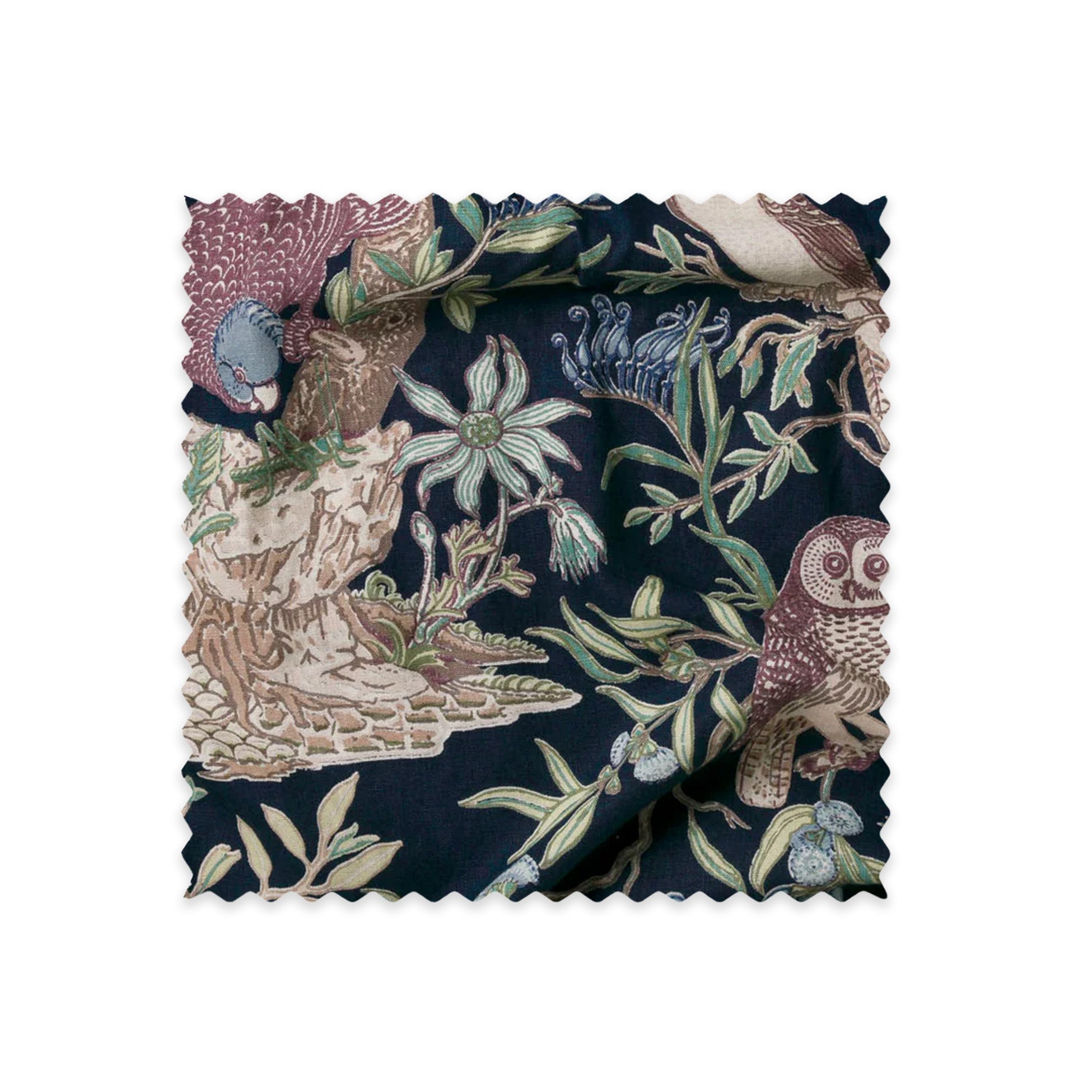 Tree of Life Midnight Linen Swatch