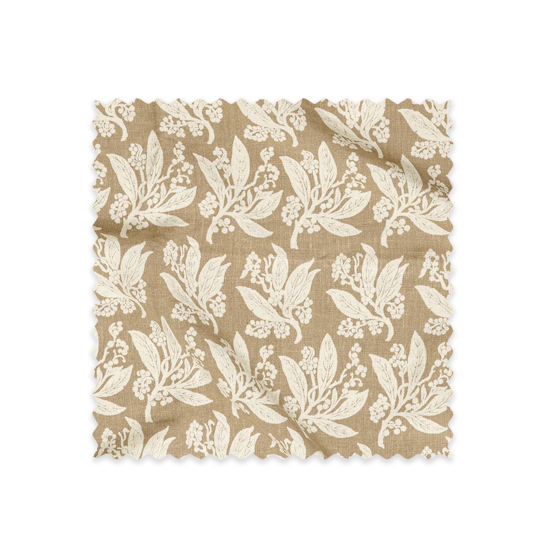Golden Wattle Oatmeal Linen Swatch