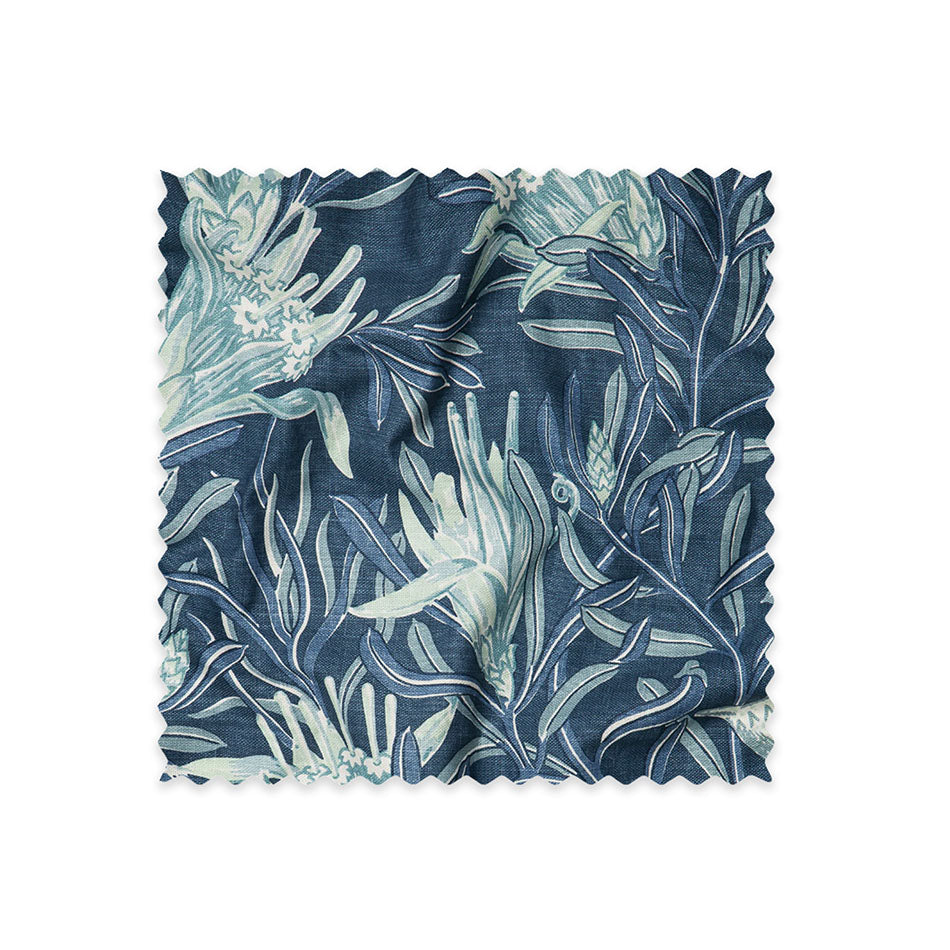 Mountain Devil Teal Linen Swatch