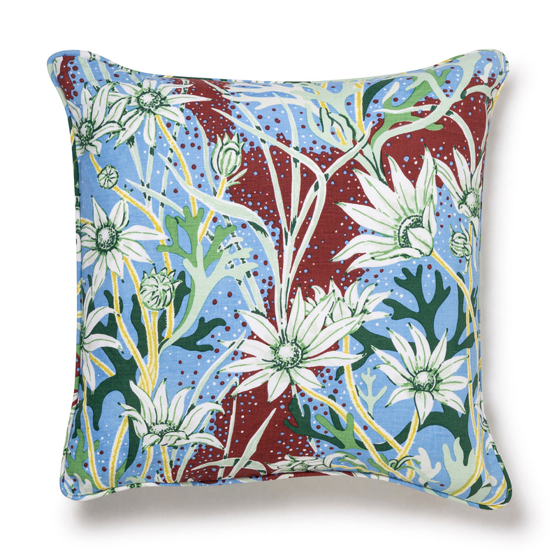 Flannel Flower Sky 20"x20" Cushion Cover