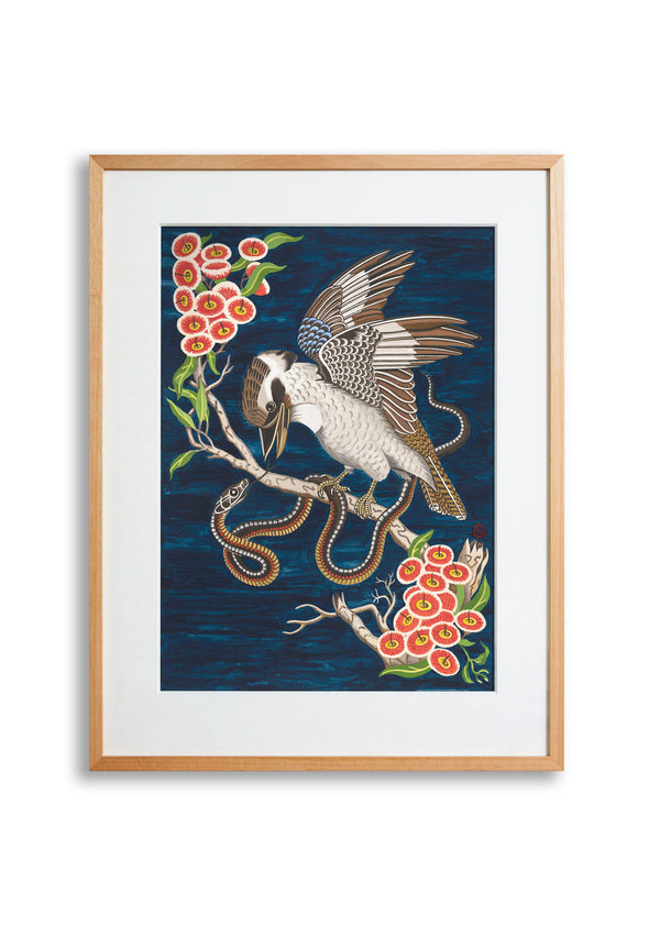Kookaburra & Snake Deity Fine Art Print