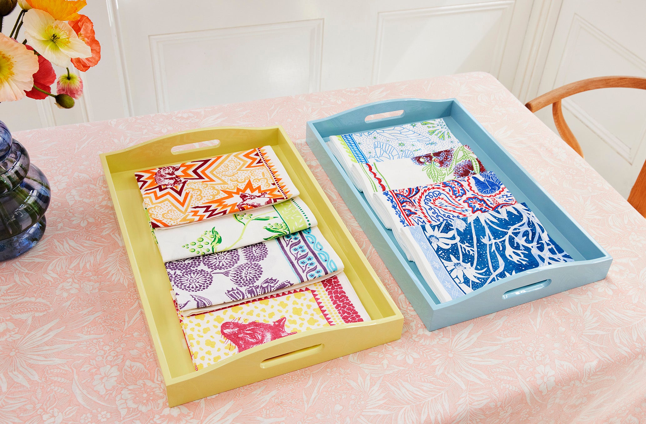 Blue Bottle Paisley Tea Towel No. 30