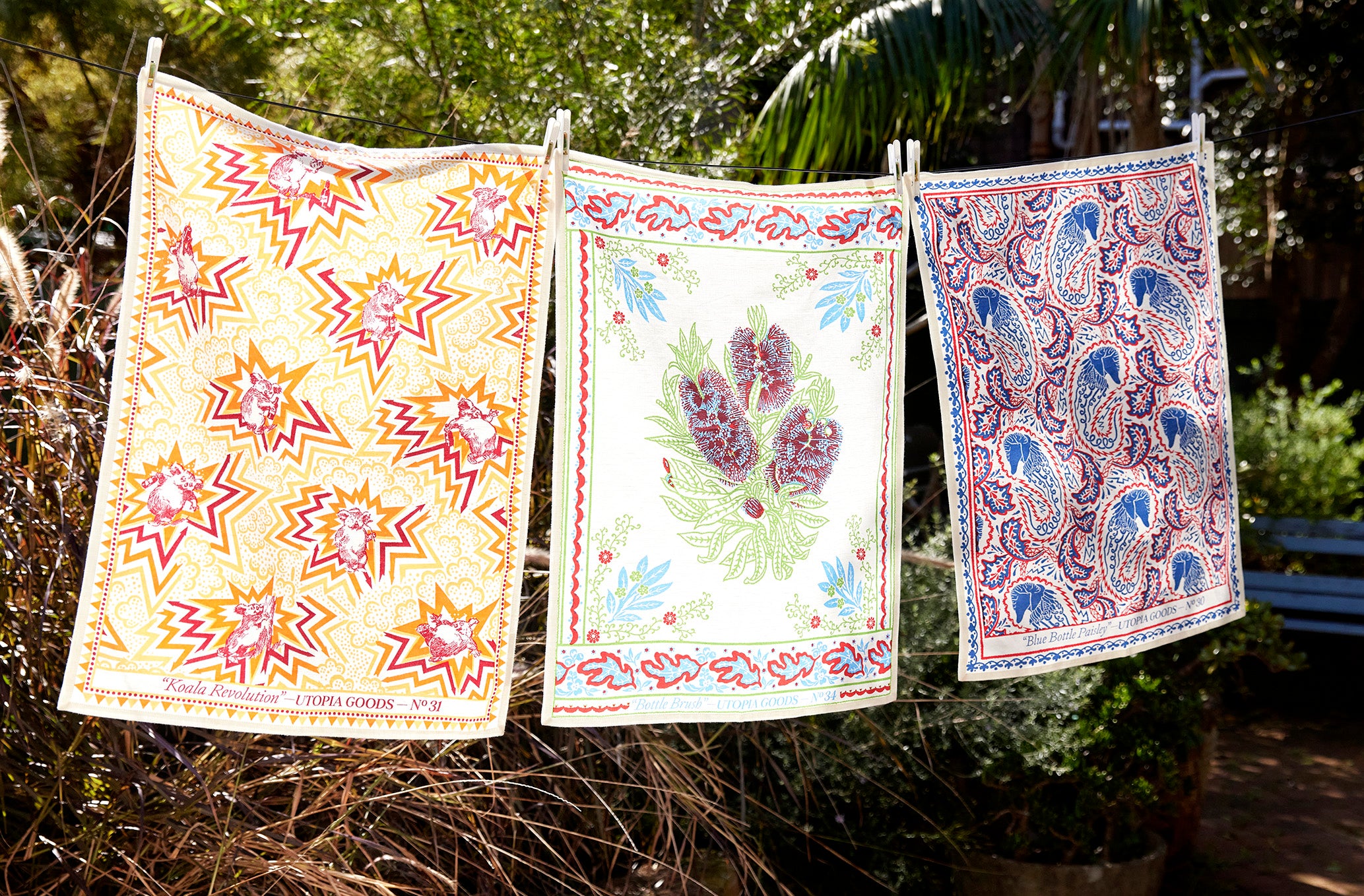 Bottle Brush Tea Towel No. 34