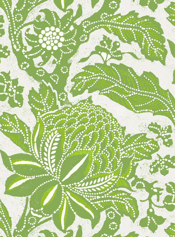 Waratah Green Wallpaper Swatch