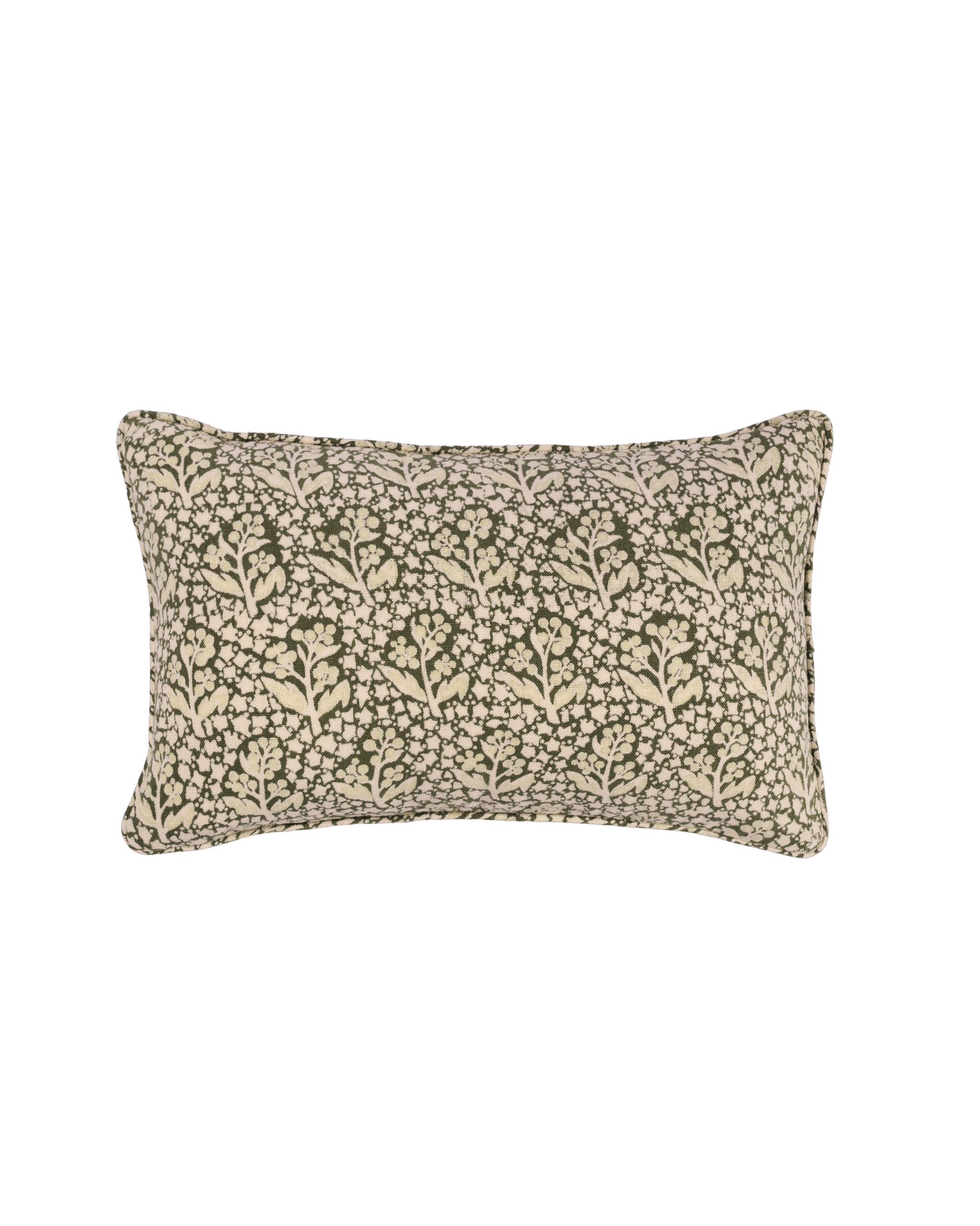 Acacia Olive Bolster Cushion Cover