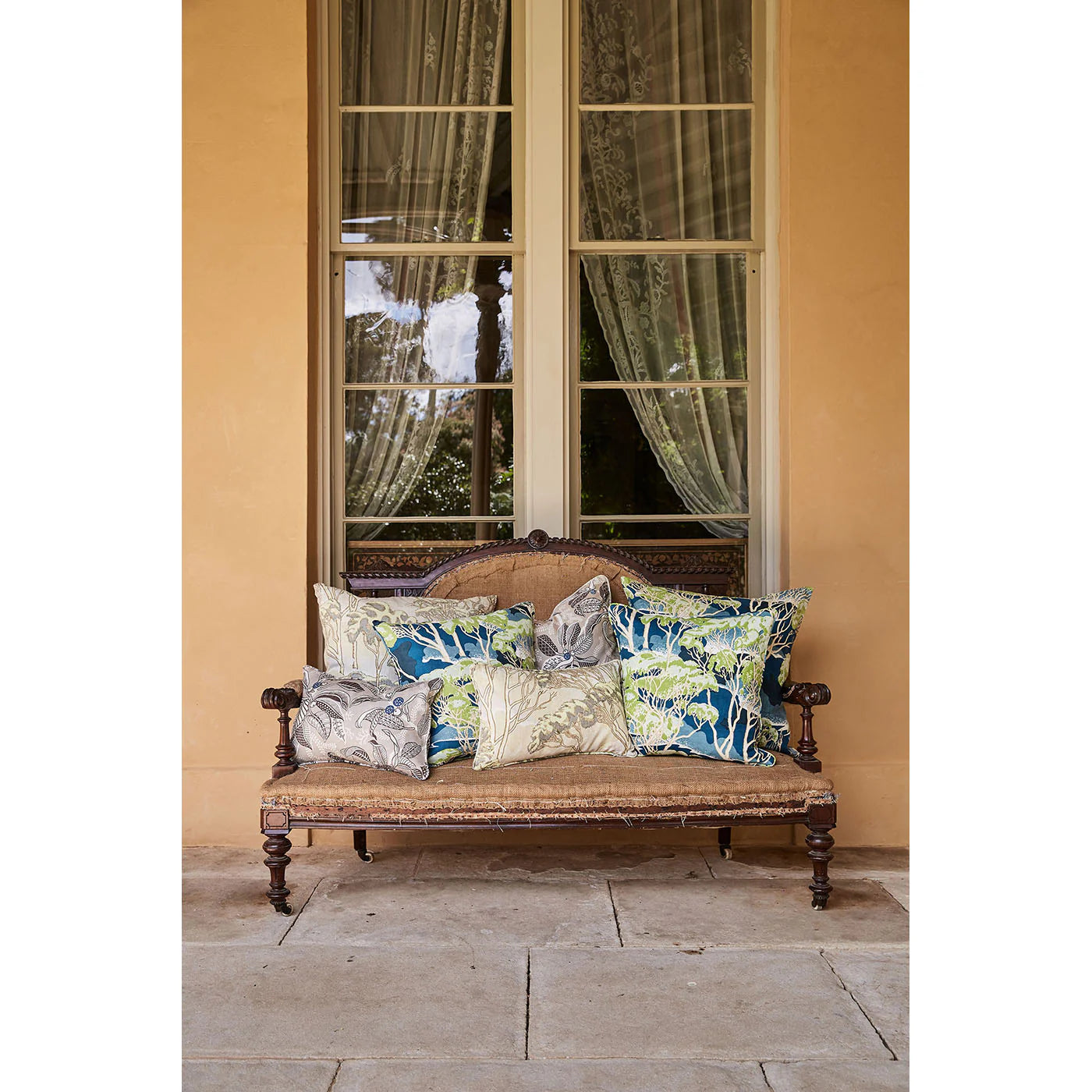 Trees Natural Bolster Cushion Cover (UP)