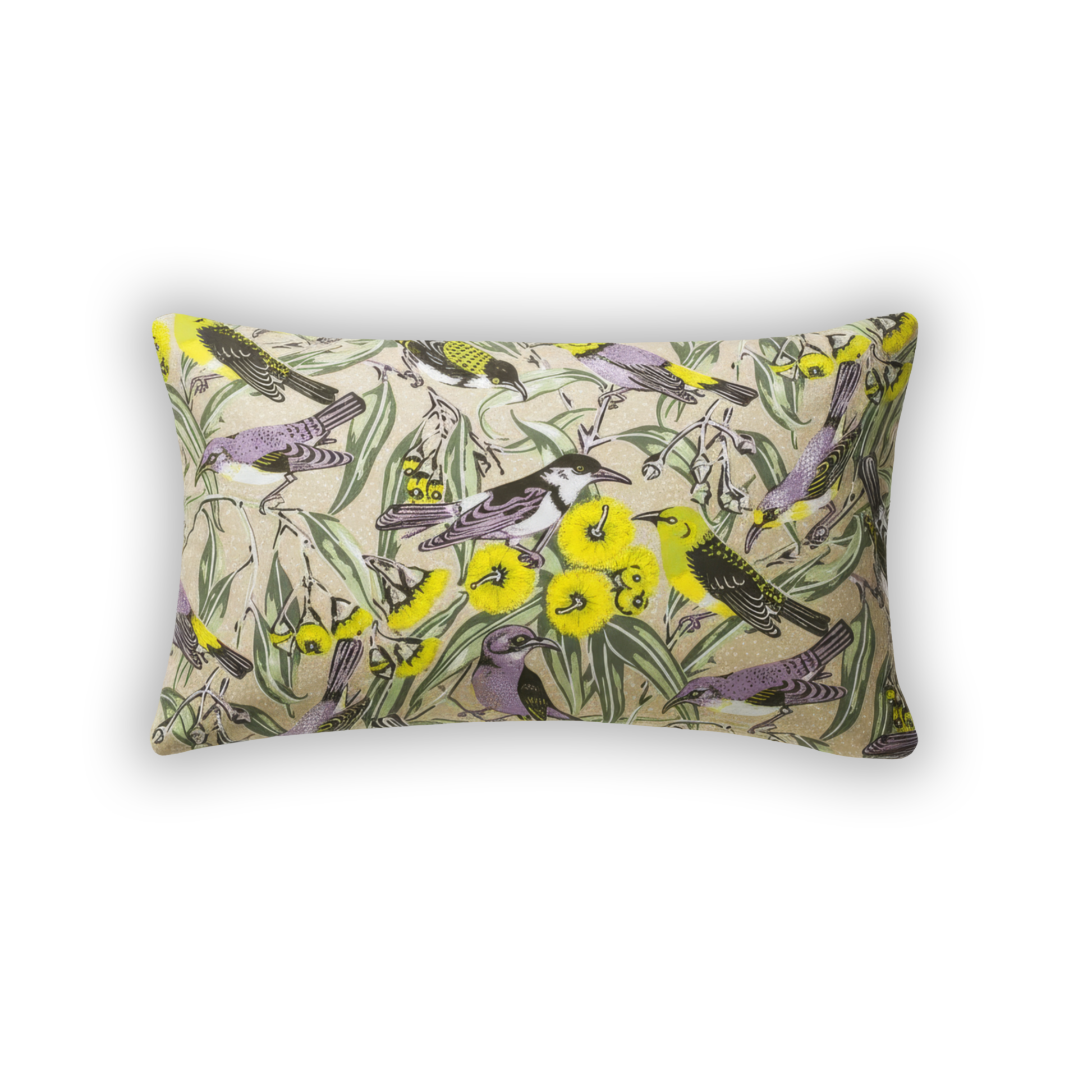 Flowering Gum Beige Bolster Cushion Cover