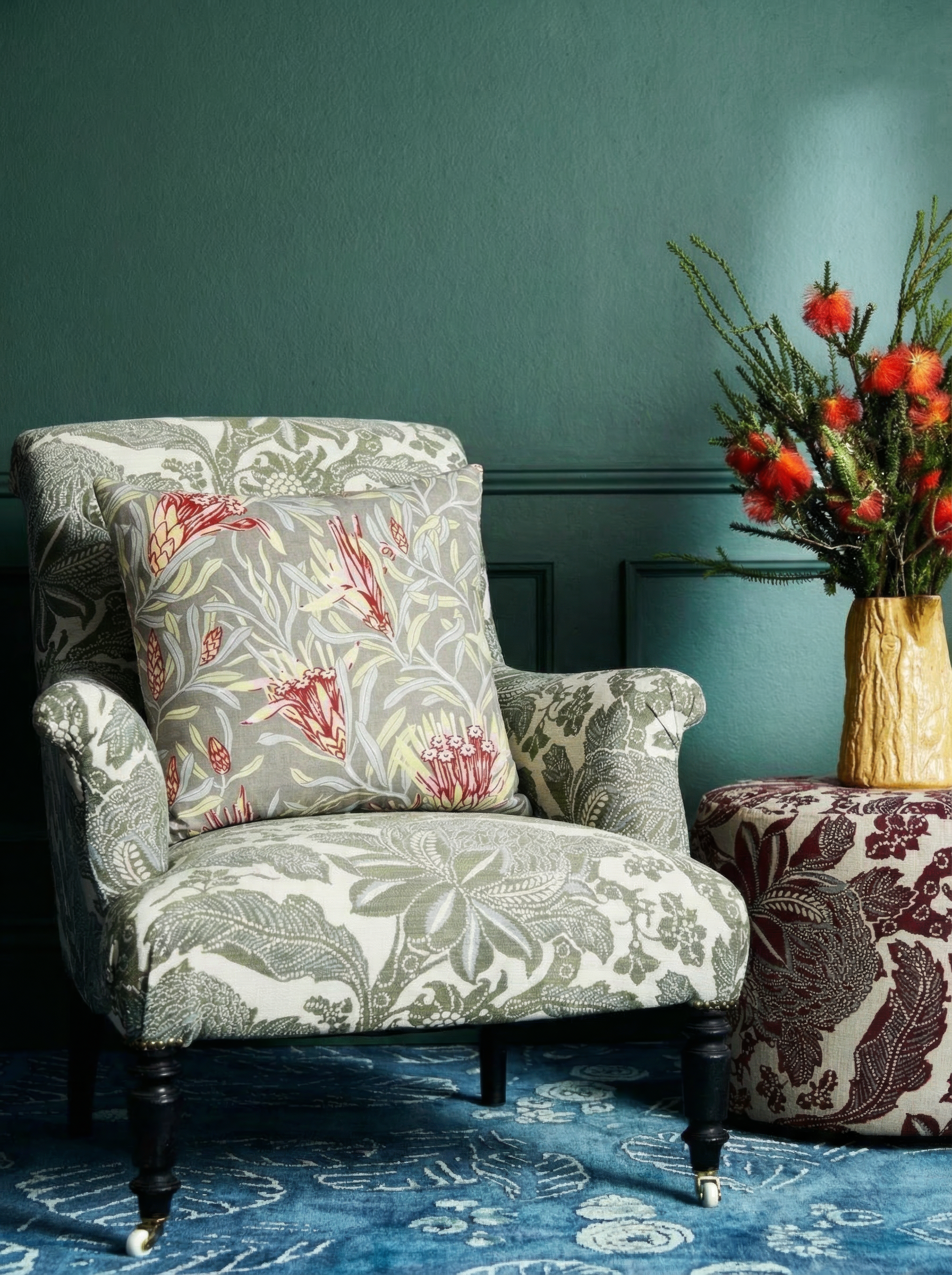 Mountain Devil Garnet Medium Cushion Cover