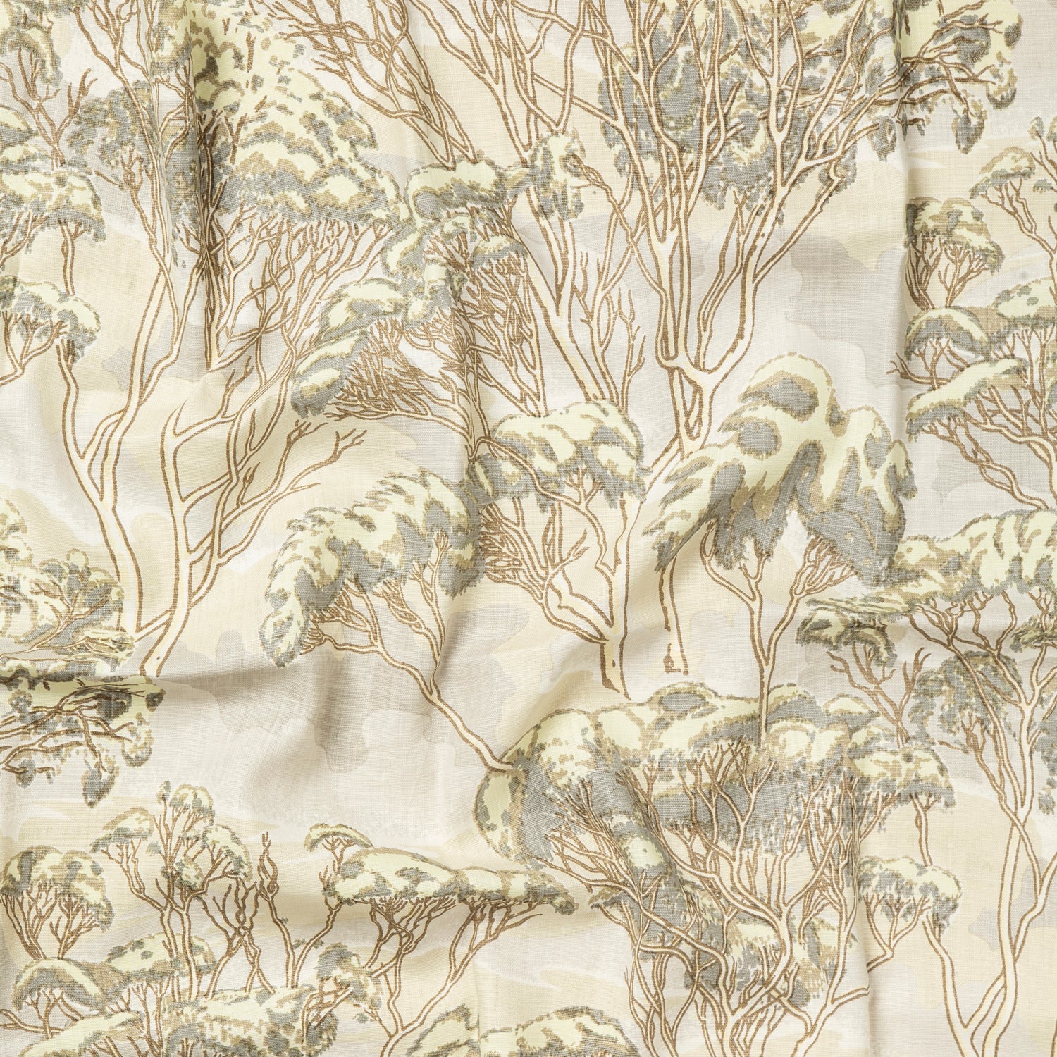 Trees Natural Furnishing Fabric