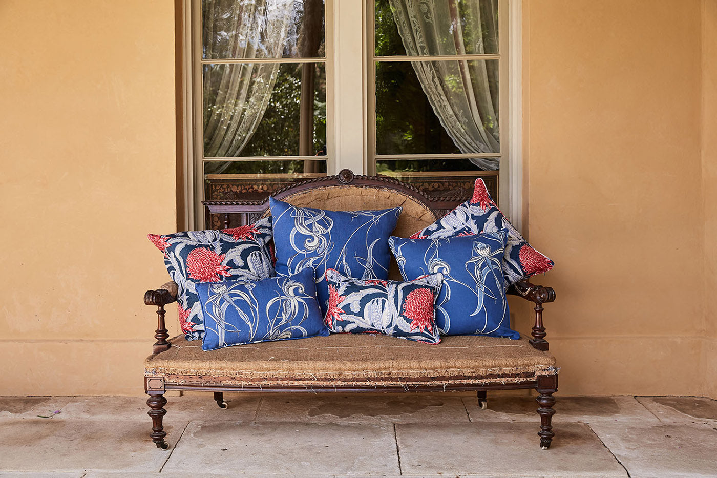 State of Waratah Heritage Bolster Cushion Cover