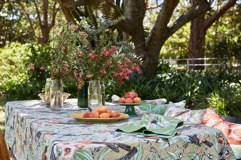 Limited-Edition Flowering-Gum Natural Cotton Tablecloth