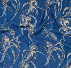 Native Orchid Blue Furnishing Linen